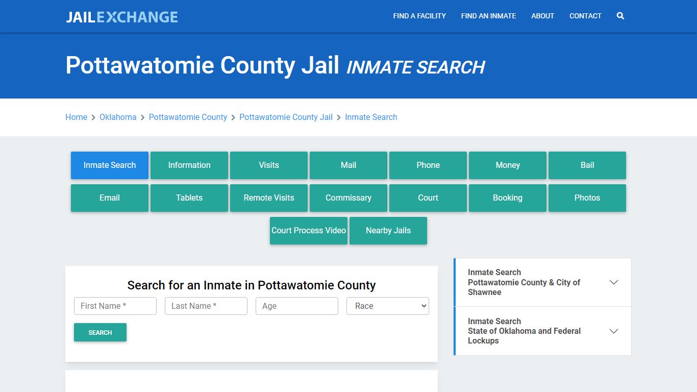 Pottawatomie County Jail, OK Inmate Search: Roster & Mugshots